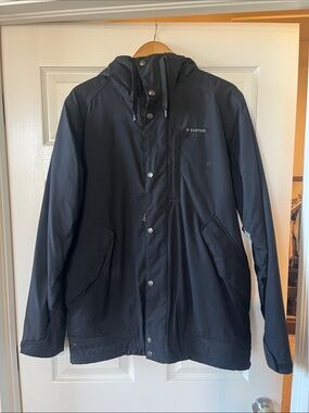 Burton Men's Black Hooded Raincoat Jacket